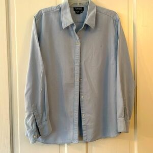 Ralph Lauren 2XL light blue cotton blouse